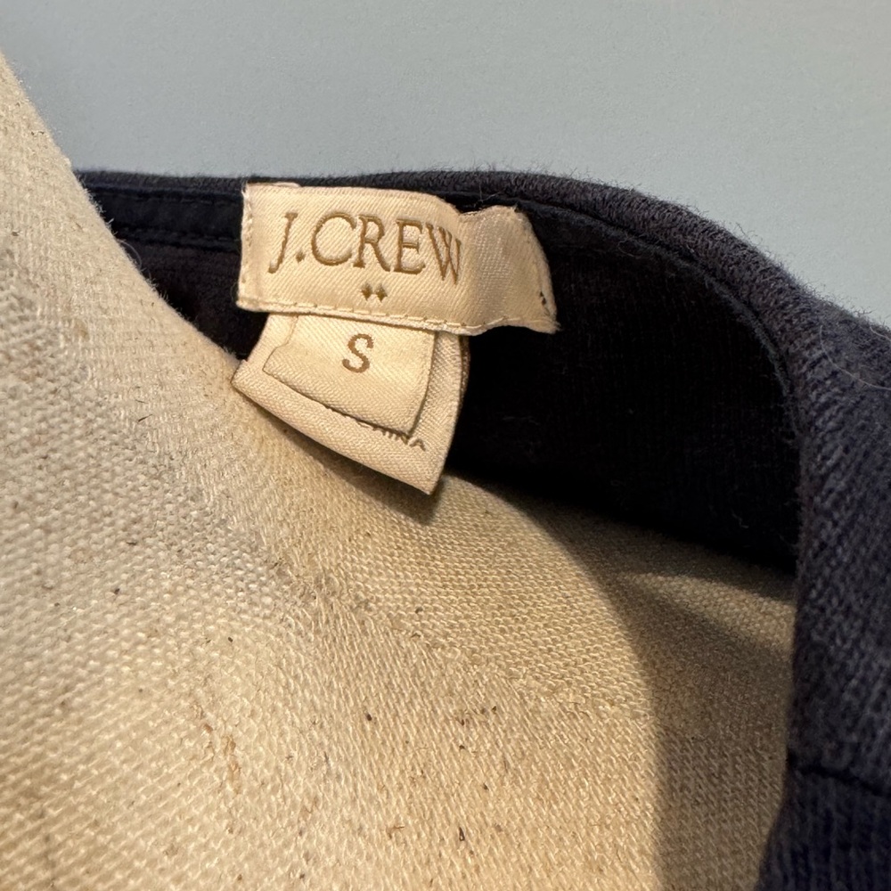 J. Crew Navy Sleeveless Peplum Top - Picture 3 of 3